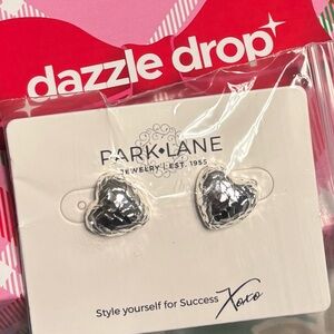 Park Lane Shimmering Silver Heart Earrings dazzle drop